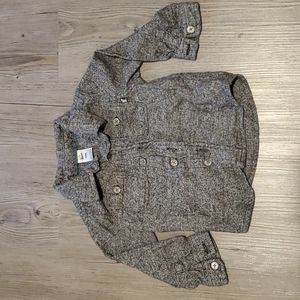💚 Baby B'Gosh - Osh Kosh | Toddler Button-Down Shirt | Grey | 18M